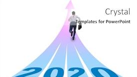  Presentation with new year 2020 - Cool new presentation design with businessman-in-new-year-2020 backdrop and a white colored foreground