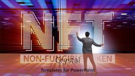  Presentation with concept - PPT theme with businessman-in-nft-non-fungible background and a red colored foreground