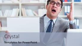  Presentation with blank - Beautiful PPT theme featuring businessman-in-office-holding backdrop and a light blue colored foreground