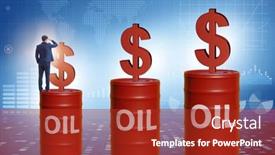  Presentation with oil - Presentation theme featuring businessman-in-oil-prices-concept background and a  colored foreground