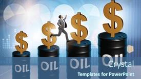  Presentation with oil - Slides having businessman-in-oil-prices-concept background and a  colored foreground