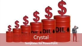  Presentation with oil - Slides having businessman-in-oil-prices-concept background and a crimson colored foreground