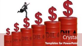  Presentation with oil - Presentation design featuring businessman-in-oil-prices-concept background and a crimson colored foreground