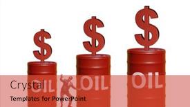  Presentation with oil - Theme consisting of businessman-in-oil-prices-concept background and a red colored foreground