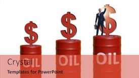  Presentation with oil - PPT layouts with businessman-in-oil-prices-concept background and a red colored foreground