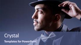  Presentation with asian paint vintage style old - Beautiful PPT layouts featuring businessman in old style hat backdrop and a ocean colored foreground