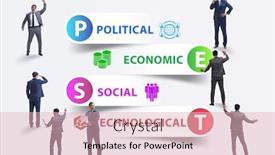  Presentation with pest - Slide deck enhanced with businessman-in-pest-analysis-business background and a lemonade colored foreground