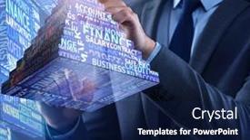  Presentation with concept - PPT theme consisting of businessman-in-ponzi-scheme-concept background and a  colored foreground