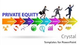  Presentation with equity - PPT layouts enhanced with businessman-in-private-equity-concept background and a white colored foreground
