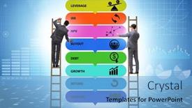  Presentation with equity - Amazing PPT theme having businessman-in-private-equity-concept backdrop and a light blue colored foreground