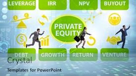  Presentation with equity - Cool new theme with businessman-in-private-equity-concept backdrop and a light blue colored foreground