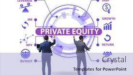  Presentation with equity - Slide deck featuring businessman-in-private-equity-concept background and a light blue colored foreground