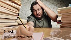  Presentation with alone - Theme featuring tower bridge and girl dolphin statue over thames river in london background and a tawny brown colored foreground