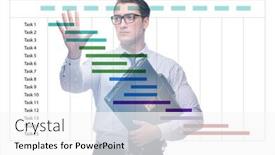  Presentation with project management - Slide deck consisting of businessman-in-project-management-concept background and a white colored foreground