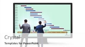  Presentation with project management - Theme having businessman-in-project-management-concept background and a white colored foreground