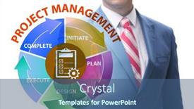  Presentation with phases - PPT layouts consisting of businessman-in-project-management-different background and a ocean colored foreground