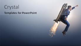  Presentation with promotion - Audience pleasing PPT theme consisting of businessman-in-promotion-business-concept backdrop and a lemonade colored foreground