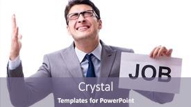  Presentation with recruitment - Audience pleasing PPT layouts consisting of businessman in recruitment concept isolated on white background backdrop and a gray colored foreground