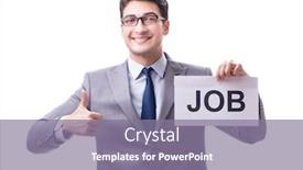  Presentation with recruitment - Amazing slide deck having businessman in recruitment concept isolated on white background backdrop and a coral colored foreground