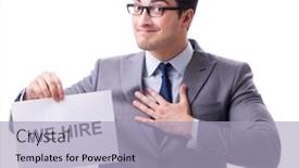  Presentation with recruitment - PPT layouts enhanced with businessman-in-recruitment-concept-isolated background and a light blue colored foreground