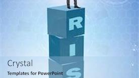  Presentation with reward - Presentation design featuring businessman in risk and reward business concept background and a light blue colored foreground