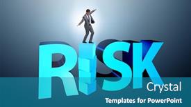  Presentation with reward - Cool new PPT theme with businessman-in-risk-and-reward backdrop and a teal colored foreground