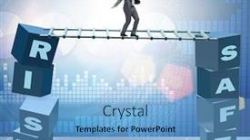  Presentation with reward - Presentation theme consisting of businessman-in-risk-and-reward background and a light blue colored foreground