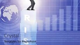  Presentation with reward - Amazing slide set having businessman-in-risk-and-reward backdrop and a light blue colored foreground