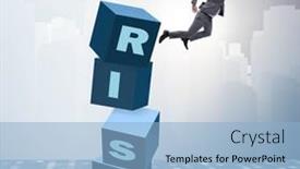  Presentation with reward - Slide set featuring businessman-in-risk-and-reward background and a light blue colored foreground