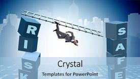  Presentation with reward - PPT layouts featuring businessman in risk and reward background and a  colored foreground