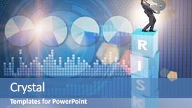  Presentation with reward - Presentation theme with businessman in risk and reward background and a  colored foreground