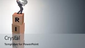  Presentation with reward - Amazing slides having businessman in risk and reward backdrop and a  colored foreground