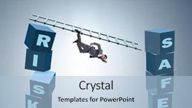  Presentation with reward - Cool new slides with businessman in risk and reward backdrop and a  colored foreground