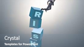  Presentation with reward - PPT theme having businessman in risk and reward background and a gray colored foreground