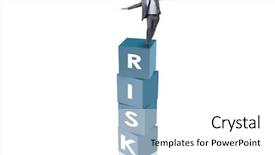  Presentation with reward - Colorful presentation design enhanced with businessman in risk and reward backdrop and a  colored foreground