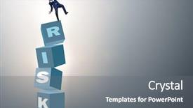  Presentation with reward - Presentation design featuring businessman in risk and reward background and a gray colored foreground