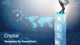  Presentation with reward - PPT theme enhanced with businessman in risk and reward background and a  colored foreground