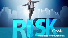  Presentation with reward - PPT theme enhanced with businessman in risk and reward background and a teal colored foreground