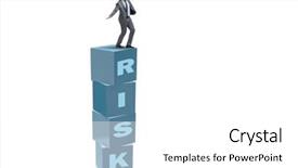  Presentation with reward - Slide deck with businessman in risk and reward background and a white colored foreground