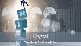  Presentation with reward - Slide set enhanced with businessman in risk and reward background and a gray colored foreground