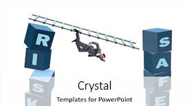  Presentation with reward - Theme having businessman in risk and reward background and a white colored foreground
