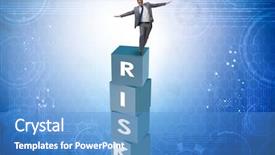  Presentation with reward - Beautiful PPT theme featuring businessman in risk and reward backdrop and a teal colored foreground
