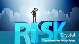  Presentation with reward - Slide deck consisting of businessman in risk and reward background and a teal colored foreground
