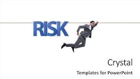  Presentation with risk - Beautiful presentation featuring businessman in risk concept walking backdrop and a white colored foreground