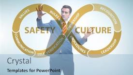  Presentation with culture - Beautiful slide deck featuring businessman-in-safety-culture-concept backdrop and a light blue colored foreground
