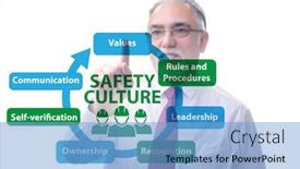  Presentation with culture - Beautiful presentation featuring businessman-in-safety-culture-concept backdrop and a light blue colored foreground