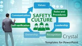  Presentation with culture - Slides consisting of businessman-in-safety-culture-concept background and a light blue colored foreground
