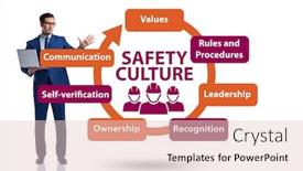  Presentation with culture - Presentation design having businessman-in-safety-culture-concept background and a lemonade colored foreground