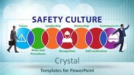  Presentation with culture - Slides consisting of businessman-in-safety-culture-concept background and a sky blue colored foreground