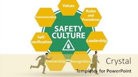  Presentation with culture - Presentation design consisting of businessman-in-safety-culture-concept background and a yellow colored foreground